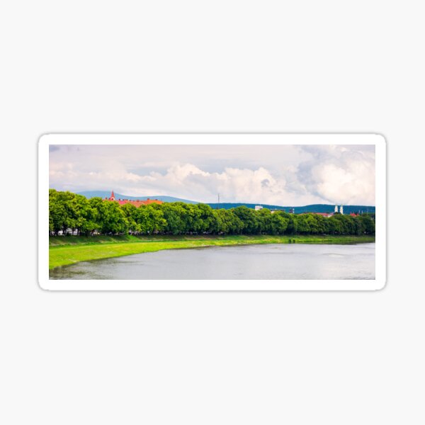longest european linden alley in Uzhgorod panorama Sticker