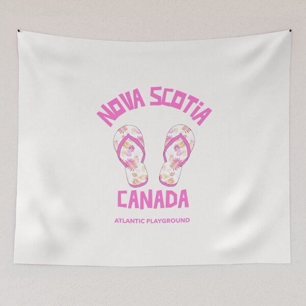 Item preview, Nova Scotia Canada Pink Flip Flops designed and sold by Sartoris Art.