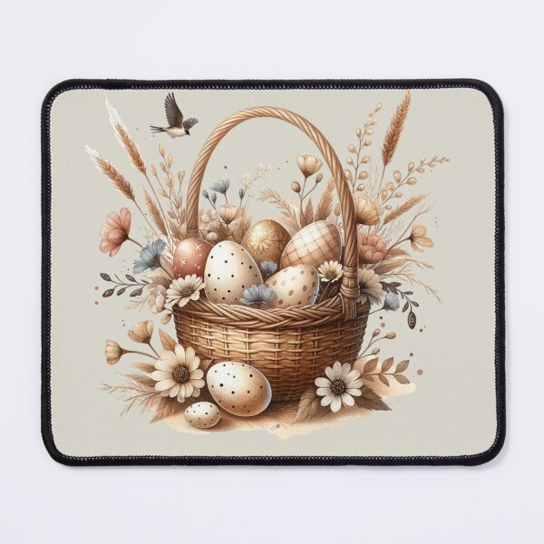 Item preview, Cute, Vintage basket, Easter eggs, flowers, butterfly, pastell, romantic designed and sold by Coolparrotgirl.