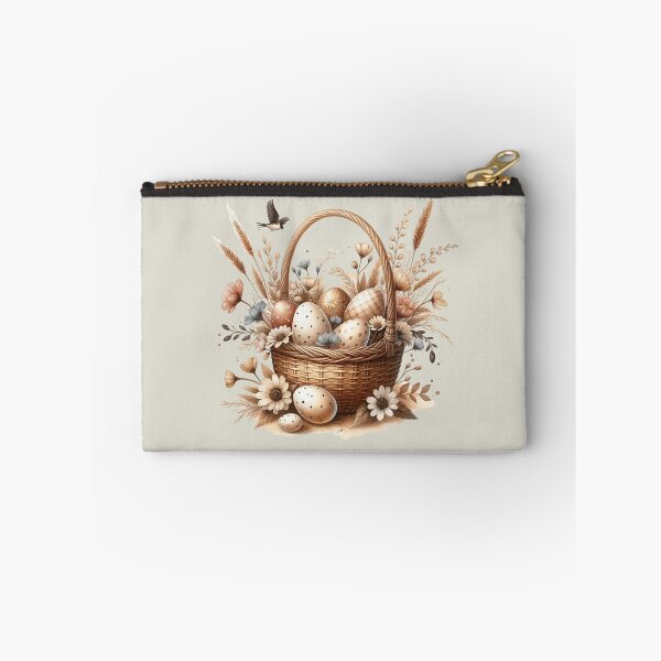 Item preview, Cute, Vintage basket, Easter eggs,  flowers, butterfly, pastell, romantic designed and sold by Coolparrotgirl.