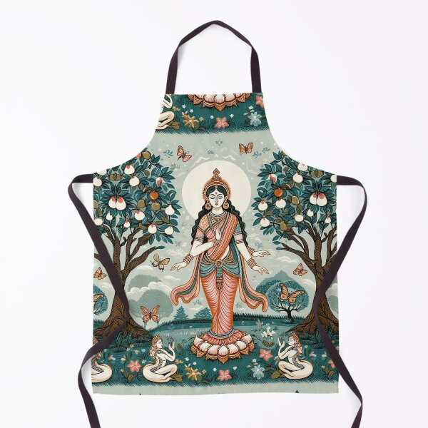 Item preview, The Goddess Lakshmi in a garden of pear trees designed and sold by ZOXOFO.