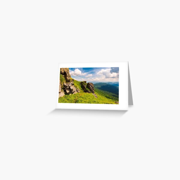 beautiful mountain scenery in summer Greeting Card