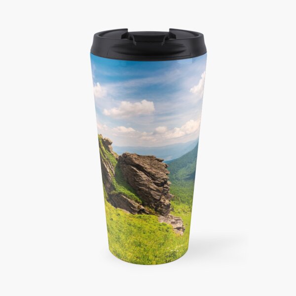 beautiful mountain scenery in summer Travel Mug