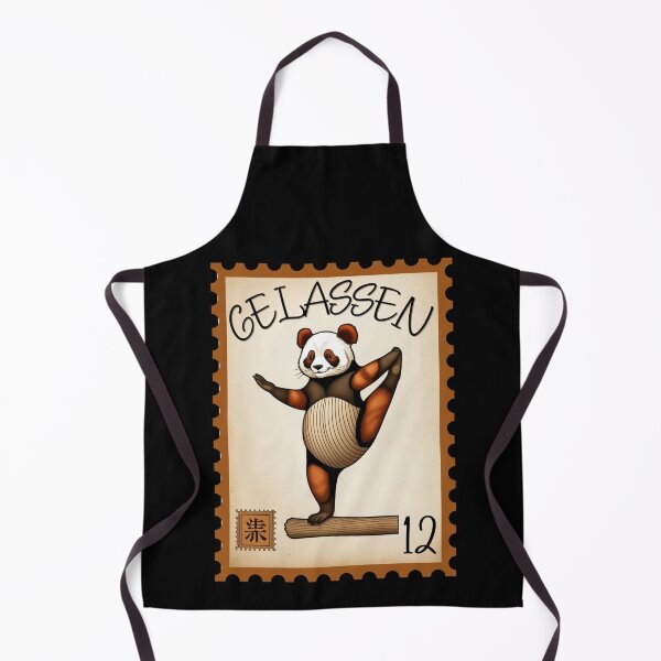 Item preview, Red Panda Yoga Stamp – Vintage Animal Design No.12 Japanese Symbol designed and sold by No1RetroStamps.
