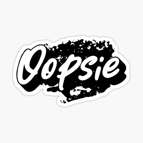Vista previa del artículo con la obra «Oopsie», diseñado y vendido por variant designer.