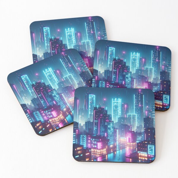 Item preview, Cyberpunk neon cityscape designed and sold by wc4mp0s.