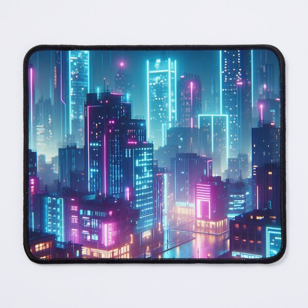 Item preview, Cyberpunk neon cityscape designed and sold by wc4mp0s.