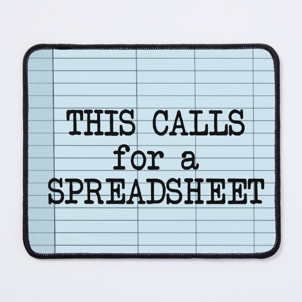 Item preview, Sarcastic Spreadsheet Office Quote designed and sold by HotHibiscus.