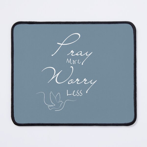 Item preview, Christian Bible Art Gifts - Pray More, Worry Less designed and sold by Our Bible Journey.