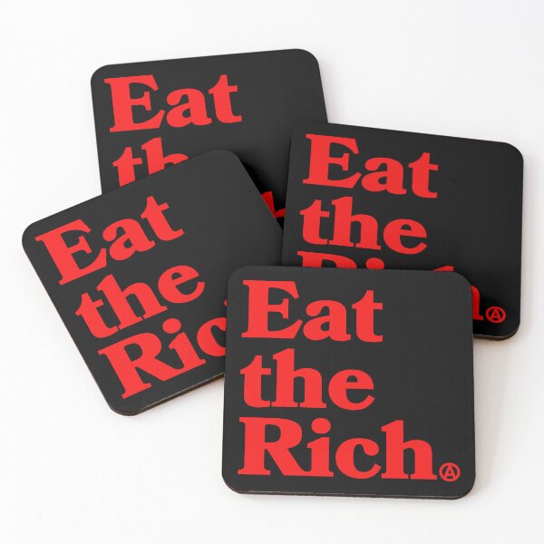 Item preview, Eat the Rich - Circle A Anarchy Symbol (revolution red) designed and sold by Thelittlelord.