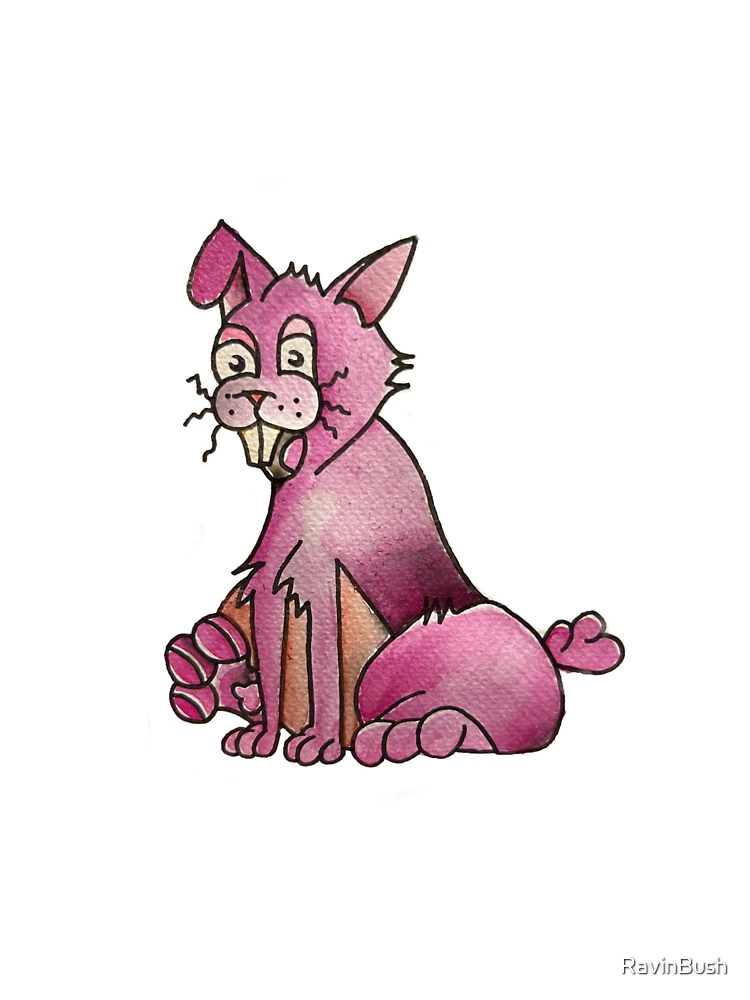 Thumbnail 4 of 4, Boxy T-Shirt, Pink Rabbit by Ravin Bush designed and sold by RavinBush.
