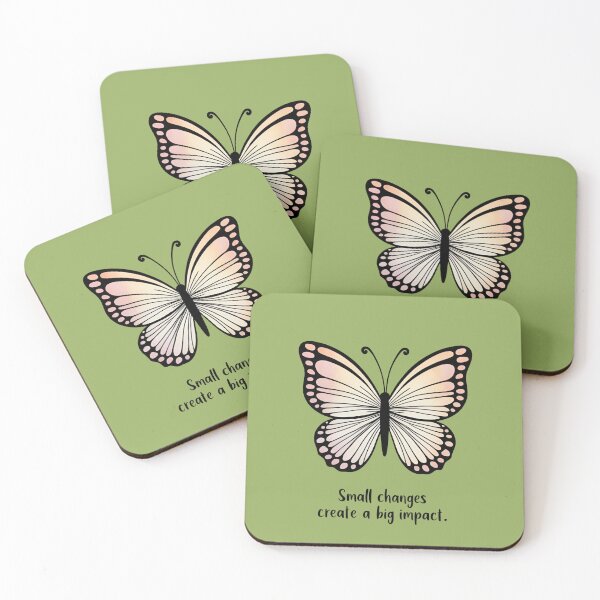 Item preview, Be the Change - Butterfly Effect Inspirational Quote designed and sold by Chroma Dreams .