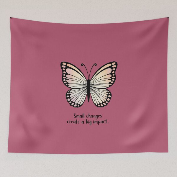Item preview, Be the Change - Butterfly Effect Inspirational Quote designed and sold by Chroma Dreams .