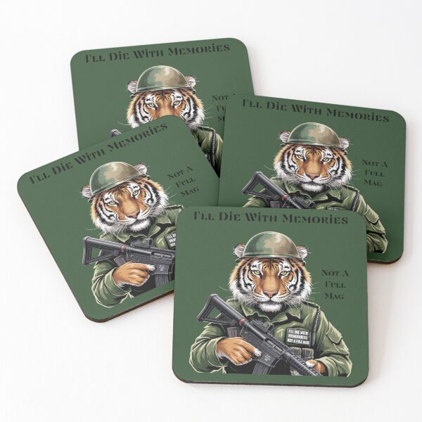 Item preview, I'll Die With Memories Not A Full Mag Tiger designed and sold by SurrealArtSzysz.