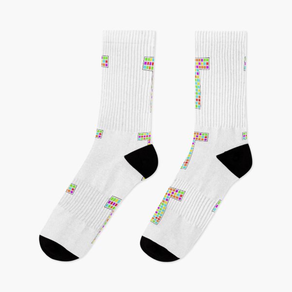 Item preview, Uppercase T - Rainbow Pixel Block Character designed and sold by PixelGlyphs.
