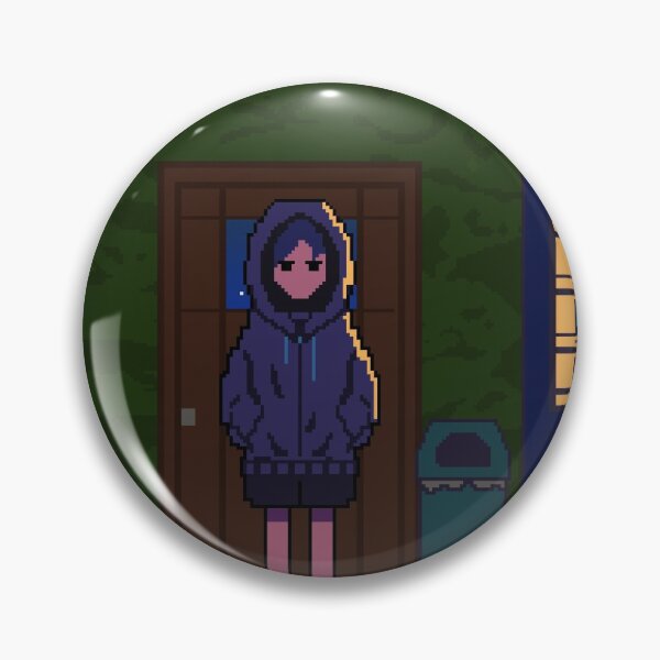 Item preview, Pixel City Night – Hoodie Girl by the Vending Machine designed and sold by kaeru-takeda.