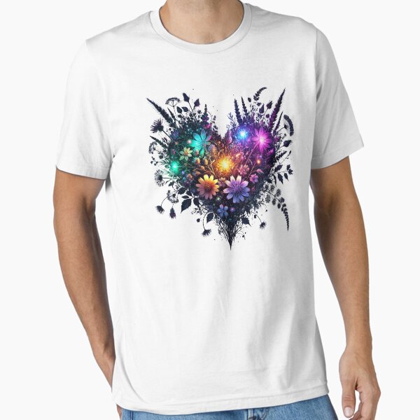 Item preview, Glowing Neon Floral Heart Fantasy Artwork designed and sold by KaanSongwut.