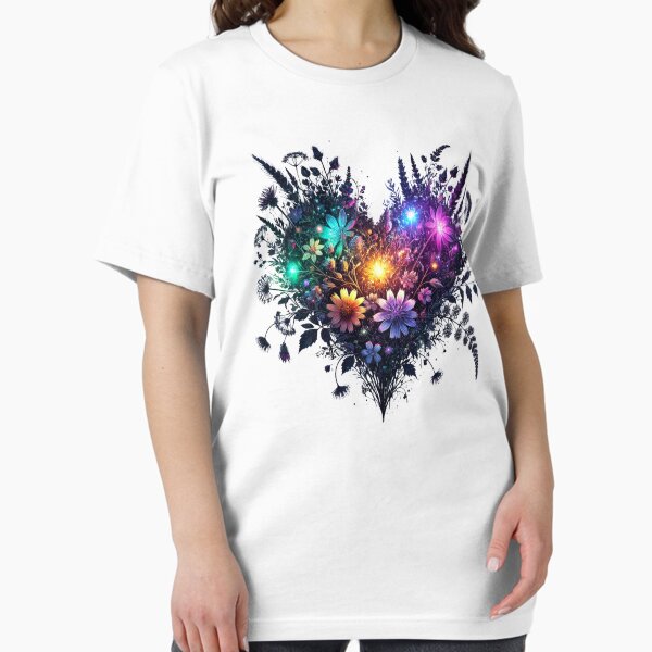 Item preview, Glowing Neon Floral Heart Fantasy Artwork designed and sold by KaanSongwut.