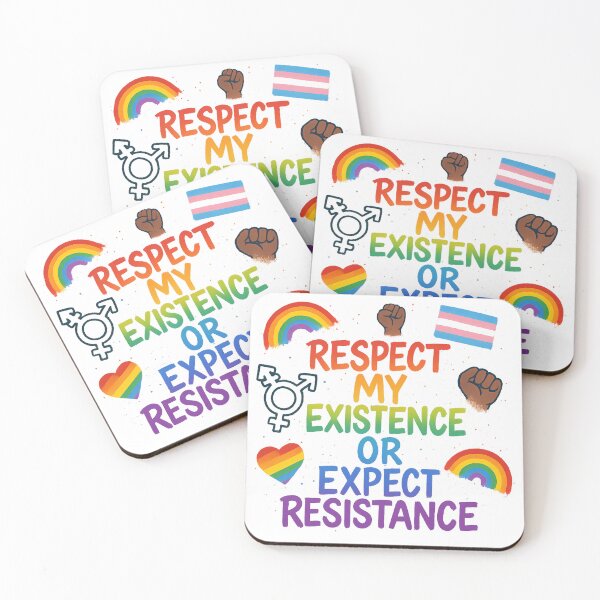 Item preview, Respect My Existence or Expect Resistance – LGBTQ+ Protest Pride Art designed and sold by Haus Of Sin.