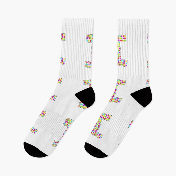 Item preview, Uppercase I - Rainbow Pixel Block Character designed and sold by PixelGlyphs.