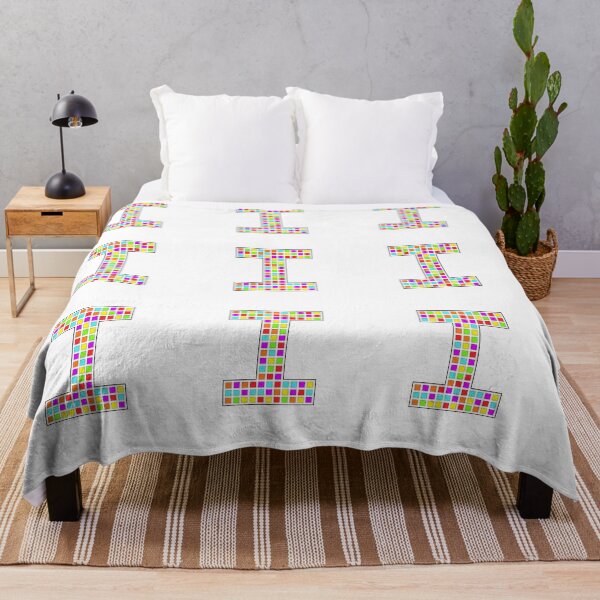 Item preview, Uppercase I - Rainbow Pixel Block Character designed and sold by PixelGlyphs.