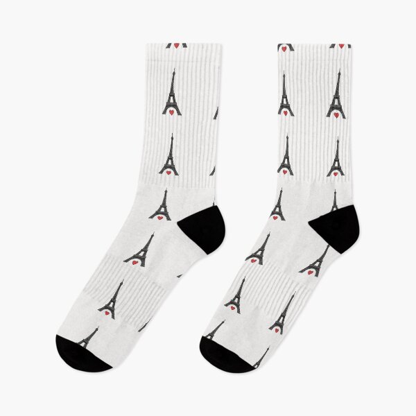 Item preview, Eiffel Romance – Clean Paris Line Art with Heart designed and sold by Bratak.