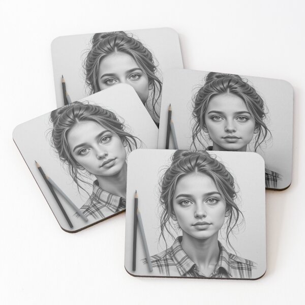 Item preview, pencil art of a beautiful girl designed and sold by syedg6.