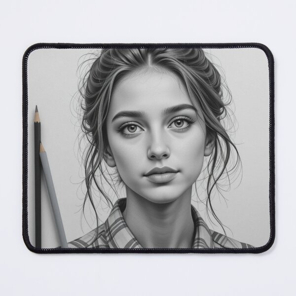 Item preview, pencil art of a beautiful girl designed and sold by syedg6.