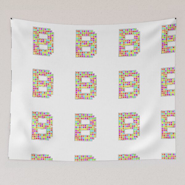 Item preview, Uppercase B - Rainbow Pixel Block Character designed and sold by PixelGlyphs.