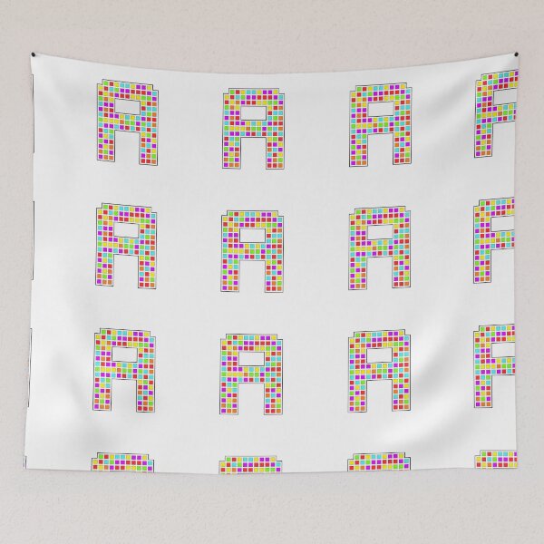 Item preview, Uppercase A - Rainbow Pixel Block Character designed and sold by PixelGlyphs.