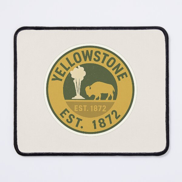 Item preview, Yellowstone East. 1872 – Retro National Park Badge Design designed and sold by Bratak.