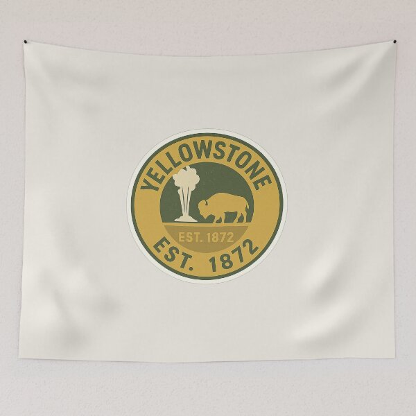 Item preview, Yellowstone East. 1872 – Retro National Park Badge Design designed and sold by Bratak.