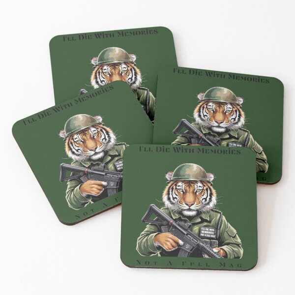 Item preview, I'll Die With Memories Not A Full Mag Fighting Tiger designed and sold by SurrealArtSzysz.