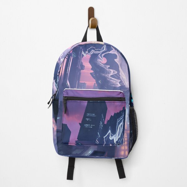 Item preview, Cyberpunk Cityscape: Glitch in the Urban Fabric designed and sold by RudArtAI.