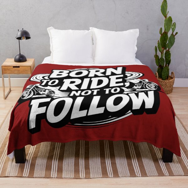 Item preview, Born to Ride Not to Follow, Biker Rebel designed and sold by Bliss Find And Design.