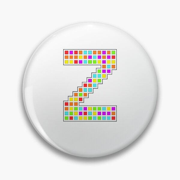 Item preview, Uppercase Z - Rainbow Pixel Block Character designed and sold by PixelGlyphs.