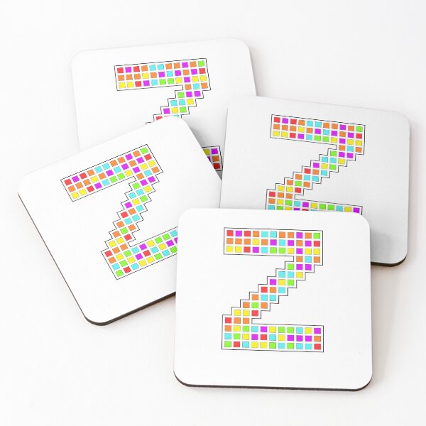 Item preview, Uppercase Z - Rainbow Pixel Block Character designed and sold by PixelGlyphs.