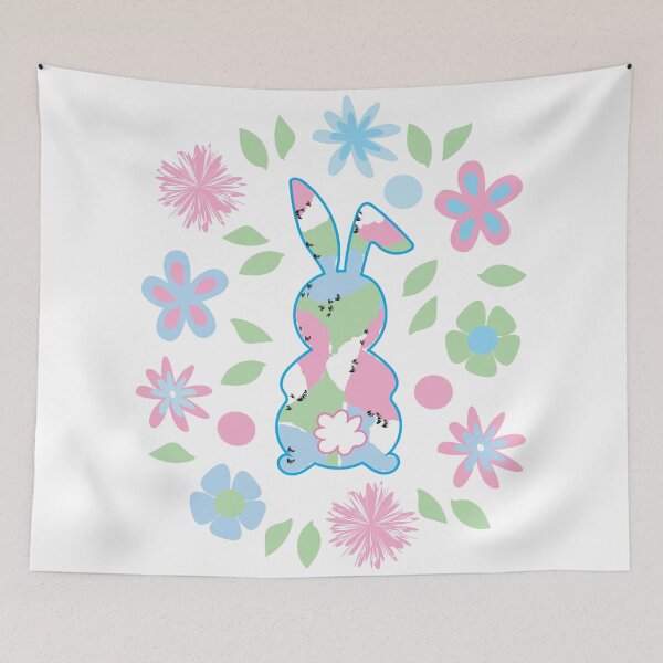 Item preview, Floral Boho Easter Bunny designed and sold by MagnoliaLake.