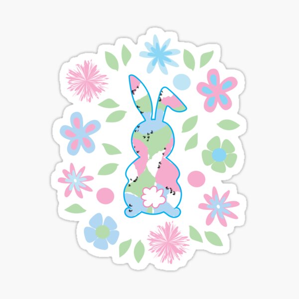 Item preview, Floral Boho Easter Bunny designed and sold by MagnoliaLake.