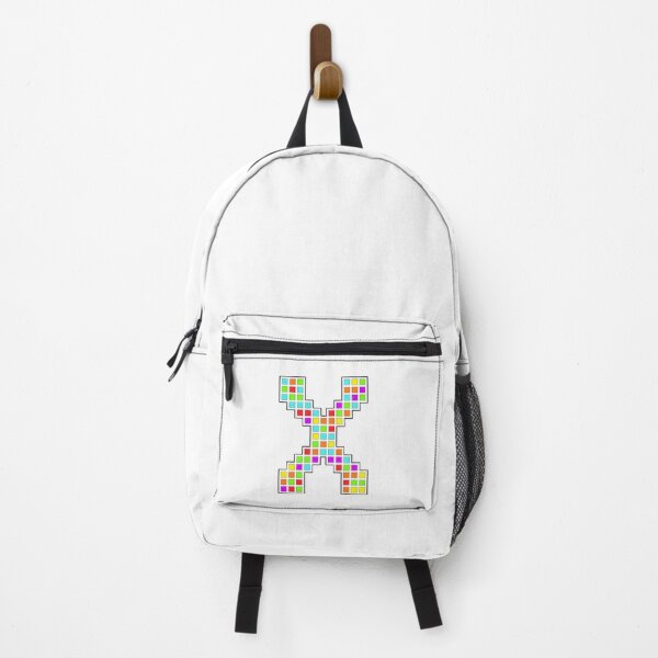 Item preview, Uppercase X - Rainbow Pixel Block Character designed and sold by PixelGlyphs.