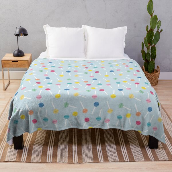 Item preview, Playful, fun and colorful lollipops with soft blue background designed and sold by StudioPippinDesigns.