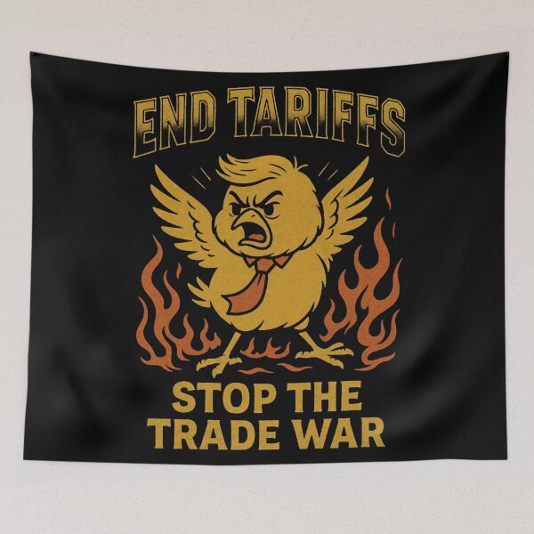 Item preview, End Tariffs: Stop Trade War Bird in Flames designed and sold by zzz888.