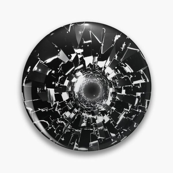 Item preview, Shattered Glass Vortex: Black and White Abstract designed and sold by RudArtAI.