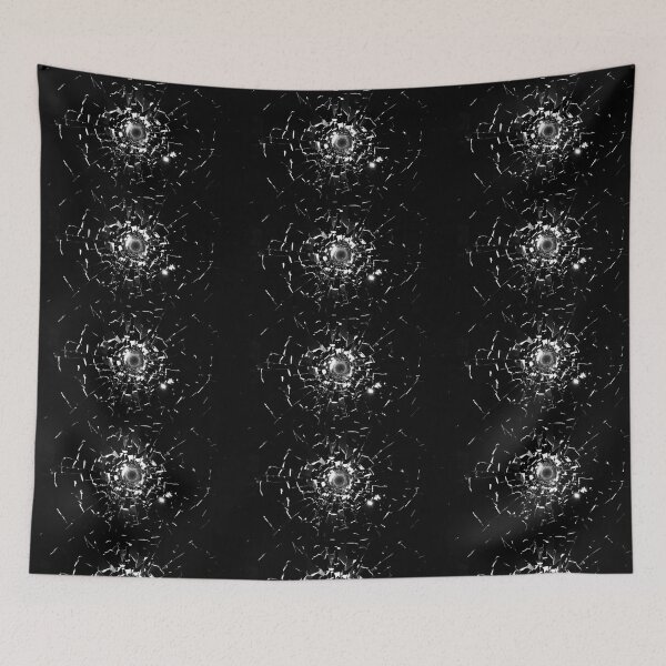 Item preview, Shattered Glass Vortex: Black and White Abstract designed and sold by RudArtAI.