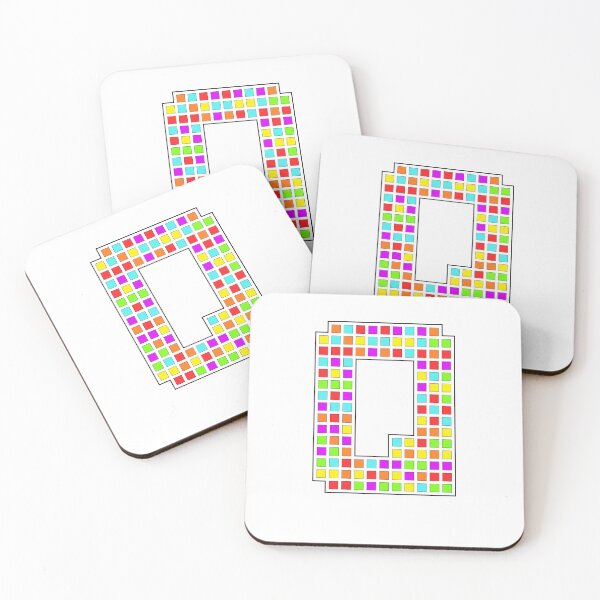 Item preview, Uppercase Q - Rainbow Pixel Block Character designed and sold by PixelGlyphs.