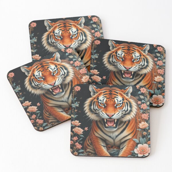 Artikelvorschau, Tiger mit Blumen entworfen und verkauft von syedg6.