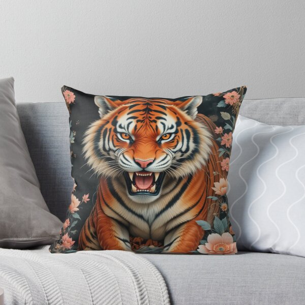 Artikelvorschau, Tiger mit Blumen entworfen und verkauft von syedg6.