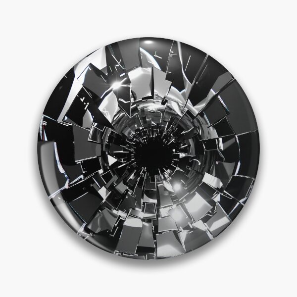 Item preview, Impact Fracture: Shattered Glass with Central Hole designed and sold by RudArtAI.