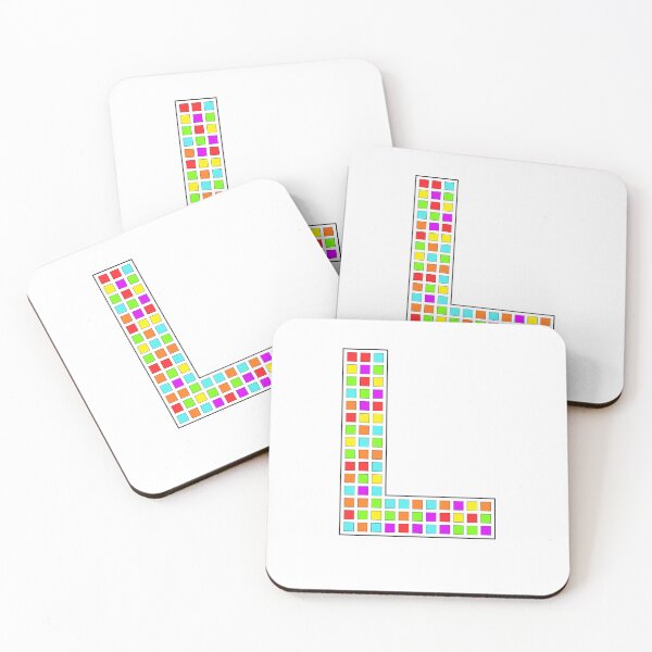 Item preview, Uppercase L - Rainbow Pixel Block Character designed and sold by PixelGlyphs.