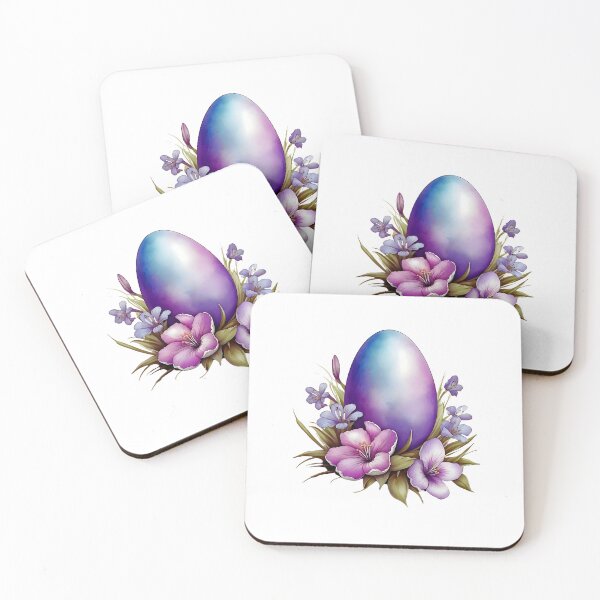 Item preview, The decorated blue egg with flowers designed and sold by SeaSoulArt.